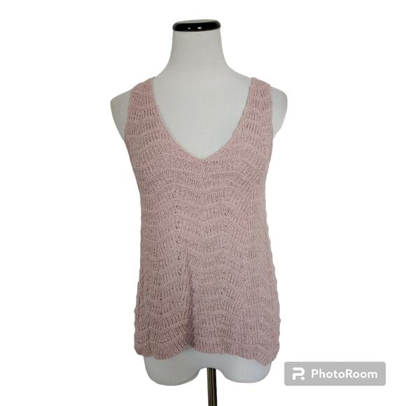 Madewell Crochet Sweater Tank Light Pink - XS - Picture 2 of 10